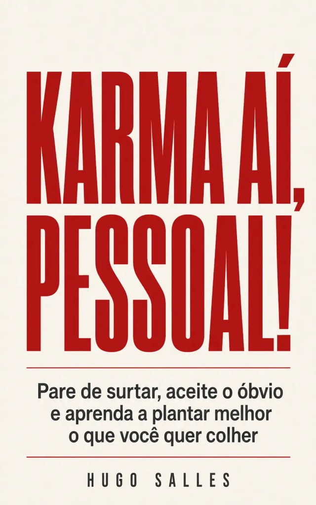 Capa do livro Karma aí, pessoal!, edição em português, de Hugo Salles